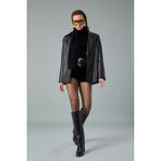 Deri Blazer Ceket - M - Siyah
