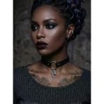Deri Choker Yıldırım Kolye | Punk Gotik Boyunluk | Kadın Rock Stil Kolye | Ayarlanabilir Siyah Choker | Trendy Takı