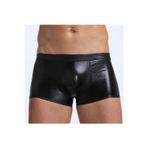 Deri Görünümlü Seksi Siyah Erkek Boxer - Tanga CK274605