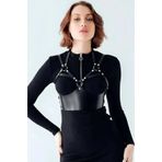 Deri Harness Büstiyer, Şık Deri Korse