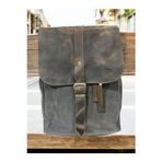 Deri Kanvas Tek Bölmeli Büzgülü Kapaklı Vintage Disayn Sırt Gezi Çantası GDS Bag 7120