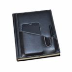 DERİ KAPAK DEFTER AJANDA TARİHSİZ KARELİ 17X24 CM