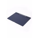 Deri Kapaklı Masa Sümeni Lacivet Krom Detaylı 50x35cm