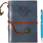 Deri Kapaklı Vintage Defter Vip Kalem Hediyeli Kraft Sayfa Günlük Not Ajanda Anı Hatıra Defteri - GRİ