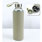 Deri Kılıflı 500 Ml Cam Matara (Yeşil)