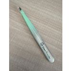 Deri Kılıflı Uzman Eğimli Uçlu Cımbız, GlamTweeler Sharp & Precision Paslanmaz Çelik Cımbız, Kaşlar, Yüz Kılları ve İnce Kılları Gidermek için (Nane Yeşili ve Gümüş)