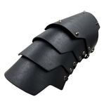 Deri Kol Bileklikleri, Ortaçağ Kol Koruyucu Bileklikler, Gauntlet Bileklik, Cosplay Kol Bracerları, Tarihsel Canlandırmalar için PU Deri Kostüm Bracer, Erkek Kadın, siyah, Refer to description
