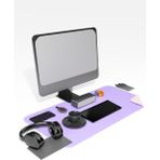 Deri Mousepad Oyuncu 80X40CM Matı Laptop ve Bilgisayar Uyumlu Geniş Gaming Masa Sümeni ve Mouse Pad Ofis Uyumlu - Lila