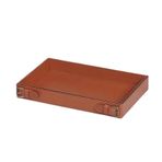 Deri Tepsi Yuvarlak Dikdörtgen Vale Dekoratif Ev Depolama Düzenleyici(Rectangle1 S)