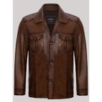 Deri Work Hakiki Deri Kahverengi Erkek Deri Mont Cepli Blazer Deri Ceket - 2XL - 0-Kahverengi