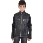 Deri Work Hakiki Deri Siyah Erkek Deri Mont Düz Çizgi Desenli Dört Cepli Deri Ceket - 3XL - 0 - Siyah