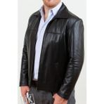 Deri Work Hakiki Deri Siyah Klasik Harrington Erkek Deri Ceket - XL - 0 - Siyah