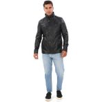 Deriburada Erkek Dik Yaka Hakiki Deri Ceket - 7103 - Siyah