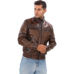 Deriburada Felix Erkek Hakiki Deri Mont - 3XL - Taba - Kahverengi