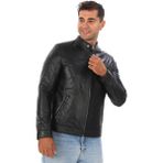 Deriburada Klasik Model Deri Mont - Siyah - 5XL
