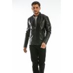 Dericlass William Siyah Hakiki Deri Mont Erkek - 3XL