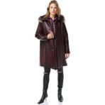 Dericlub Donna Model Kadın Deri Kaban - Bordo - XS