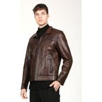 Dericlub E-1091 Camel Gerçek Deri Erkek Mont