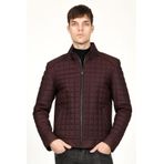 Dericlub E-1203 Bordo Gerçek Deri Erkek Kaban