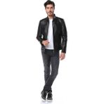 Dericlub E-502 Erkek Deri Mont Siyah Hakiki Kuzu Derisi Şık Tasarım M Beden