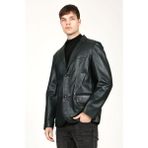 Dericlub E2246 Gerçek Deri Erkek Blazer Ceket - 4XL - Yeşil