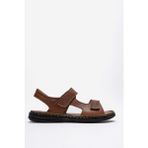Dericlub Erkek Bantlı Sandalet Gerçek Deri Dc 1215 Taba