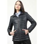 Dericlub Maya Şişme Deri Kadın Ceket - 4XL - Lacivert