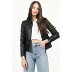 Dericlub Yb-2028 Hakiki Kuzu Derisi Kadın Mont - XL - Siyah