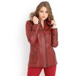 Dericlub YB-2096 Bordo Kadın Kaban