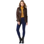 Dericlub Yb-2139 Kadın Deri Mont - 4XL - Camel