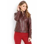 Dericlub YB2085 Bordo Kadın Mont