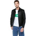 DeriClup E-1066 Deri Erkek Mont - 5XL - Siyah