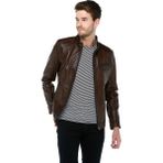 DeriClup E-178 Deri Erkek Mont - 5XL - Camel