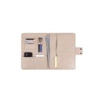 deridense M2 13-14 Inç Macbook Pro-air Vegan Deri Organizer Evrak Çantası Tablet Kılıfı Crazy Bej