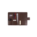 deridense M2 13-14 Inç Macbook Pro-air Vegan Deri Organizer Evrak Çantası Tablet Kılıfı Crazy Kahve