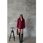 Deridün Yıldız Shoes SÜET CEKET KUM SAATİ KALIP - Bordo