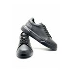 Derify Hakiki Deri Siyah Erkek Spor Ayakkabı Ortopedik, Hafif ve Rahat Tabanlı, Şık & Trend Günlük Sneaker