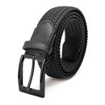 derikem (404) Elastik Örgü Kemer 3,5cm Siyah Lastik Kemer Unisex SİYAH 125 CM