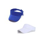 derikem (810) Vizör Kasket Siperlik Tenisci Şapkası Unisex BEYAZ-MAVİ Standart