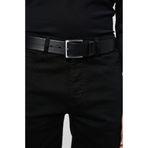 Derikem Hakiki Manda Derisi Erkek Kemeri 4cm Kot/klasik - Siyah - 110 cm