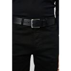 Derikem Hakiki Manda Derisi Erkek Kemeri 4cm Kot/klasik - Siyah - 120 cm