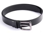 Derikem Hakiki Manda Derisi Klasik Erkek Kemeri 3,5cm - Siyah - 105 cm