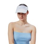 Derikem Kadın Basic Cırtcırtlı Ayarlanabilir Tenisçi Vizör Golf Şapkası Güneş Koruyucu Siperlik Beyaz Standart