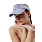 Derikem Kadın Basic Cırtcırtlı Ayarlanabilir Tenisçi Vizör Golf Şapkası Güneş Koruyucu Siperlik - Füme - Standart