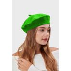 Derikem Kadın Sanatçı Ressam Şapkası Klasik Fransız Bere Moda Sanatçı Şapkası Keçe Fransız Şapka - Yeşil - Standart