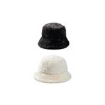 Derikem Şık Kadın Peluş Kova Balıkçı Bucket Kışlık Şapka SİYAH-BEYAZ Standart