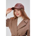 Derikem%100 Deri Kışlık Unisex Beyzbol Şapka AÇIK KAHVERENGİ Standart