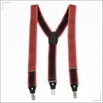Derimo Leather Derimoshop Erkek Pantolon Askılığı - Standart - Siyah - Kırmızı
