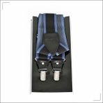 Derimo Leather Derimoshop Erkek Pantolon Askılığı - Standart - Siyah - Mavi
