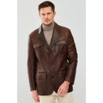 Derimod 16WGD6154L7 Kevin Erkek Kahverengi Blazer Deri Ceket